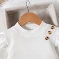 thumbnail image 4 of Gibobby Conjunto 2 uds. niño Camiseta de manga larga para niños pequeños y Niñass, Tops, faldas a cuadros con botones, pantalones cortos, conjunto de ropa de p(Blanco, 2-3 Años), 4 of 5