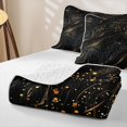 thumbnail image 4 of Erosebridal Swirl Marble Twin Quilt Set for Women Men, Glitter Texture Print Twin Coverlet Set, Black Gold, 2 Pieces, 4 of 7