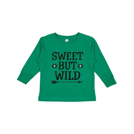 

Inktastic Girls Sweet but Wild Tribal Girls Long Sleeve Toddler T-Shirt