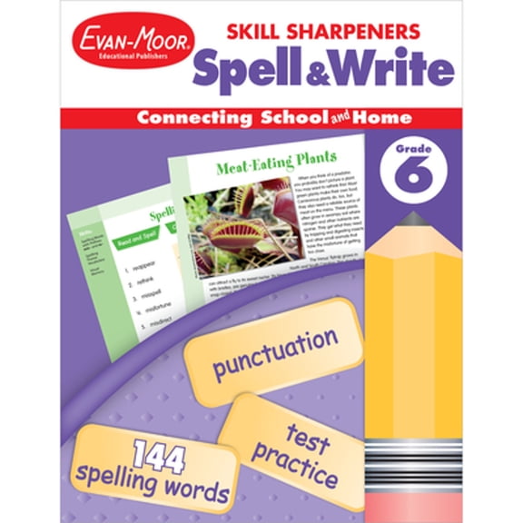 Pre-Owned Skill Sharpeners: Spell & Write, Grade 6 Workbook (Paperback) 1596730501 9781596730502