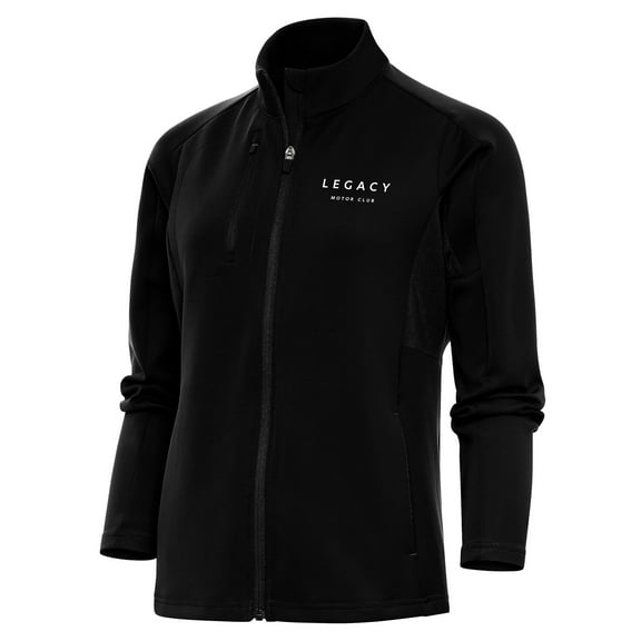 Women's Antigua  Black LEGACY Motor Club Generation Full-Zip Jacket