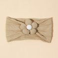 thumbnail image 2 of AUNVITO Baby Wide Headband Elastic Nylon Soft Solid Color Jacquard Small Flowers Design, 2 of 3