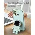 thumbnail image 5 of Compatible with Xiaomi Redmi 12C Case for Women Men, Ultra Soft Xiaomi Redmi 12C Phone Case with Stand Silicone TPU Plating Cute Astronaut Pattern Cases Cover (Green), 5 of 14