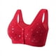thumbnail image 2 of Sujetador sin aro Chaleco de talla grande Ropa interior cómoda Sujetador de encaje para mujeres de mediana edad y mayores Hebilla de apertura frontal ultrafina para madres, 2 of 4