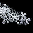 thumbnail image 5 of Grofry Hair Clip Women Wedding Flower Rhinestone Faux Pearl Bridal Hair Comb Jewelry, 5 of 7