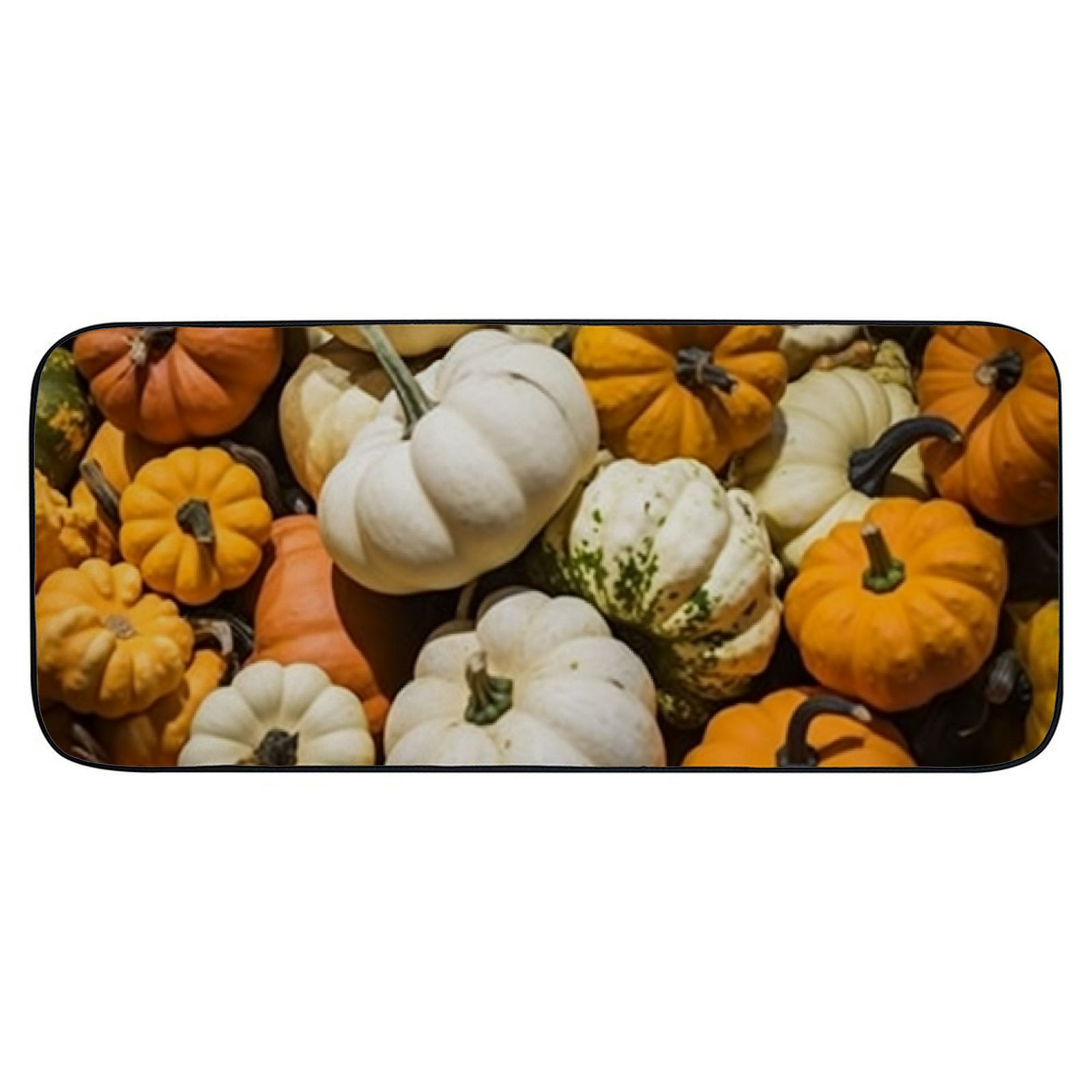PHYHOO Doormat Floor /Mat - Halloween Pumpkins Autumn Fall Orange October Decorative Door Mat, Door Mat with Non-Slip Rubber Backing, Easy Cleaning, Traps Dirt, for Entry, Patio, Garage 19.68*47.24 in
