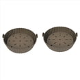 thumbnail image 1 of 2X Revestimiento para Freidora Aire, Recipiente para Freidora Aire Silicona Reutilizable de 10 Pulgadas, Diseño de Filtro de Aceite Antiadherente, 22 cm Marrón, 1 of 3