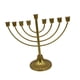thumbnail image 1 of Candelabro judío con adornos, base ancha y resistente, decoración para Hanukkah, menorá 9 sucursal, 1 of 9