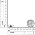 thumbnail image 6 of Gem Stone King 10K White Gold Blue Mystic Topaz and White Created Sapphire 3-Stone Ring for Women | 1.26 Cttw | Round 6MM | Gemstone November Birthstone | Size 9, 6 of 6
