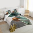 thumbnail image 3 of Manfei Beige Green Brown Bedding Comforter Set 2pcs, Aesthetic Geometric Twin Comforter Sets, Nature Minimalist Bedding Set, Lightweight Room Decor, 3 of 8