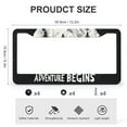 thumbnail image 3 of License Plate Frame And So The Adventure Begins Auto Car Accessories Tag 2 PCS Camping Camper Gifts Quality Aluminum License Plate Cover for Women 6x12in, 3 of 6