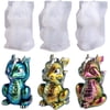 LET'S RESIN Dragon Resin Molds, Hear, Speak, See No Evil 3 Pcs Dragon Epoxy Resin Molds, Lively 3D Animal Silicone Molds for Epoxy Resin, Art Craft, Gift
