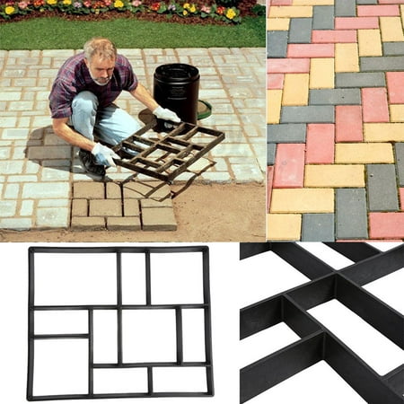 Concrete Path Maker Mold Brick Cement Stepping Stone Road Molds Walk Maker (Best Cement Mix For Stepping Stones)