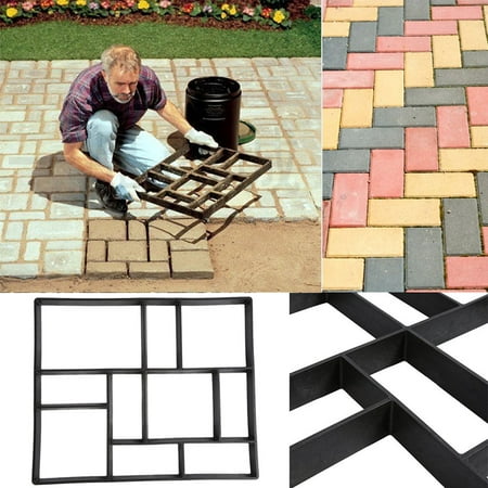 Stone Patios And Walkways 10 Grid Stone Paving Mold Personalized Stone Paver Walkway Stone Design Paver for Lawn Garden and Patio ()