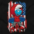 thumbnail image 2 of Smurf Skateboarder American Flag Men's Graphic T Shirt Tees Brisco Brands S, 2 of 6
