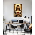 thumbnail image 3 of AVOI Virgin Mary Canvas Wall Art Christian Wall Decor Immaculate Heart of Mary Picture Religious Painting Faith Prints Living Room Bedroom Office Decor(Art-5) Unframe: 12x18in, 3 of 5