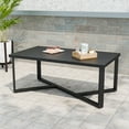 thumbnail image 2 of EAGLE PEAK Urban Slate Modern Outdoor Coffee Table, Weather-Resistant Steel Accent Patio Table, 2 of 8