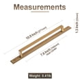 thumbnail image 2 of Goo-Ki 2 Pack Antique Brass Cabinet Pulls with Backplate, 7.6"(192mm) Hole Center Zinc Alloy Cabinet Dresser Handles for Bar Cupboard Closet Wardrobe (G026), 2 of 2