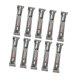 thumbnail image 4 of 10 piezas de perchas para canalones de 5 pulgadas con tornillos preinsertados, Clips de soporte resistentes profesionales plateados, protector de, 4 of 9