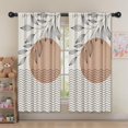 thumbnail image 5 of Blackout Kids Curtains,Brown Boho Abstract and Plant Pattern Childrens Insulated Curtains Set Of 2,Bedroom Essentials,Toddler Room Decor 52x63in(132x160cm), 5 of 5