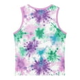 thumbnail image 2 of Girl's Tie Dye Print Tank Tops Crew Neck Sleeveless Top Summer T Shirt 3-15 Years, 2 of 3