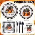 JarThenaAMCS 168Pcs Fall Paper DHF10 Plates and Napkins Set Buffalo