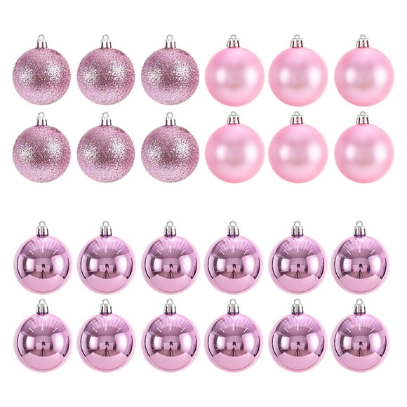 Billuyoard Adornos de bolas de Navidad de 24 piezas, aplicación amplia, decoración efectiva duradera y confiable Kits de decoración para fiestas rosa