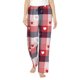 thumbnail image 1 of Fotbe Heart Plaid Pantalones de Pijama para Mujer, Pantalones de Dormir, Pantalones Pj con Cordón y Bolsillos-Small, 1 of 6