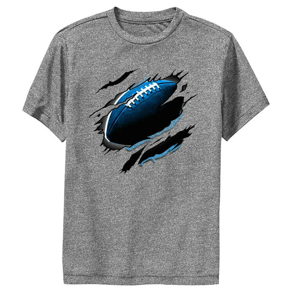 Boy's Lost Gods Football Rip Performance Graphic Tee Charcoal Heather Medium