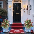 thumbnail image 1 of Décorations de Noël Extérieures Arbre de Noël avec Sol 22 Pouces Plante Artificielle de Noël avec Baies Rouges Buissons pour Porche Patio, 1 of 9