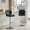 Black+Silver Leg, variant on Alvantor Adjustable Bar Stools Set of 2 Modern Leather Swivel Bar Stools Counter Height Bar Chairs for Kitchen Island Black