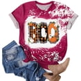 thumbnail image 2 of COMVALUE Plus Size It's Fall Y'all T-Shirt Women Halloween Bleached Shirt Leopard Plaid Pumpkin Graphic Tees Casual Fall Tops Hot Pink XL, 2 of 5