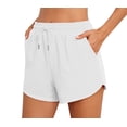 thumbnail image 3 of Asklazy Womens Sweat Shorts with Pockets Cotton Trendy Drawstring Summer Workout Running Casual Lounge Athletic Shorts for Women,Mother‘s Day,White,(S-2XL), 3 of 10