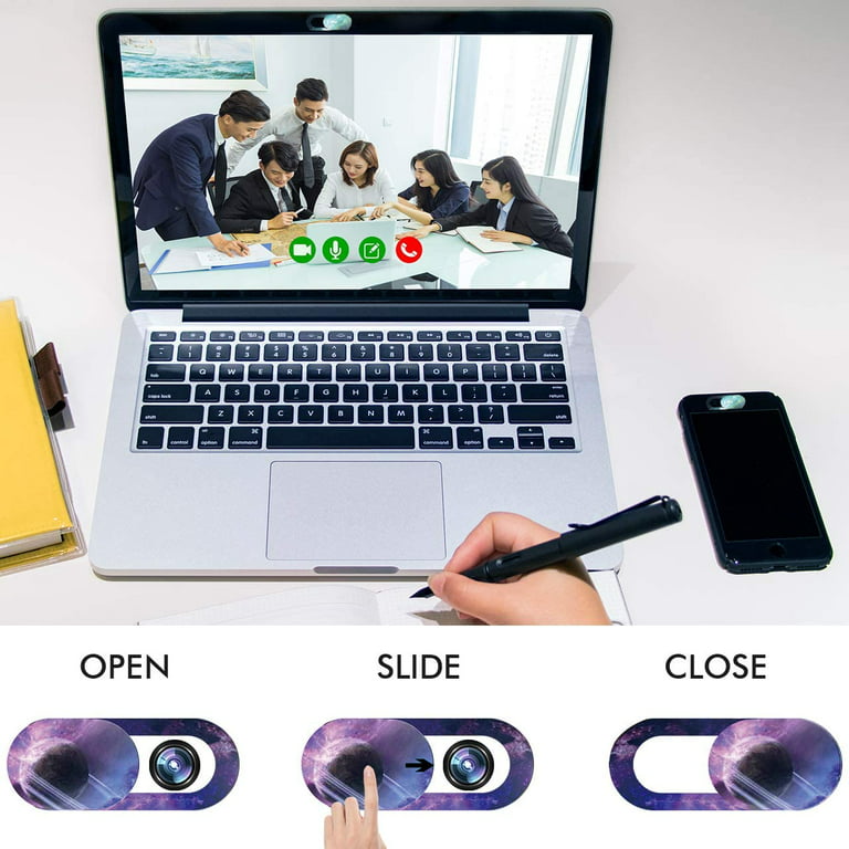 Webcam Cover, Web Mac Laptop Camera Cover Slide, 3 PCS Ultra-Thin