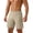 Khaki, variant on Mens Swim Trunks Big and Tall Relaxed Fit Summer Hiking Shorts Camping Fishing Casual Elastic Waist Dress Shorts with Pockets Gray XL