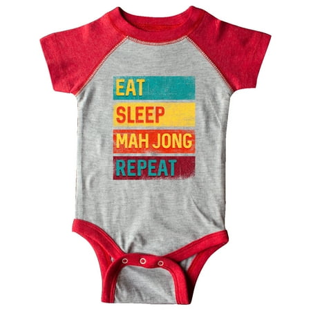 

Inktastic Eat Sleep Mah Jong Repeat Gift Baby Boy or Baby Girl Bodysuit