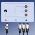 thumbnail image 5 of 2X Cable Divisor XLR de 3 Pines Hembra A 3 Machos en y, Cable Divisor XLR de 3 Vías para Micrófono Mezclador., 5 of 5
