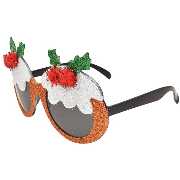 EeaseMX Gafas de sol navideñas novedosas, accesorios fotográficos navideños, regalos de fiesta, suministros para Navidad, Halloween, fiesta de disfraces, cosplay
