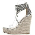 thumbnail image 1 of Sandales pour Femmes-Sandales à Talons Hauts-Rayures, 1 of 5