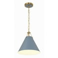 thumbnail image 6 of XAV-B8301-VG-BL-Crystorama Lighting-Xavier - 1 Light Pendant-Vibrant Gold/Blue Finish    -Traditional Installation, 6 of 11