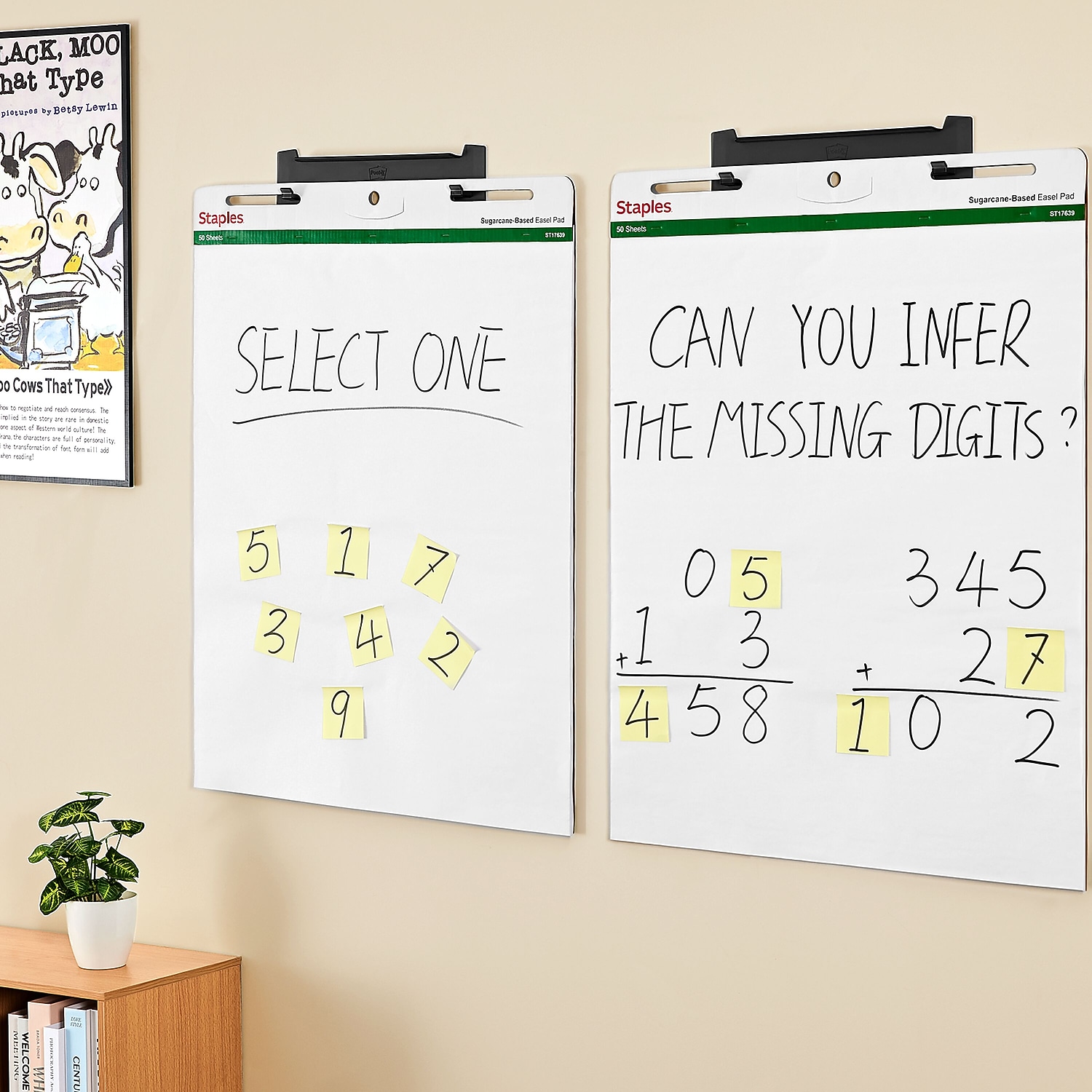 Staples Easel Pads 27" x 35" White 50 Sheets/Pad 8 Pads/Carton ST17639VS