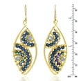 thumbnail image 3 of Motif Beads Marquise Lapis Brass Dangle Earrings, 3 of 4