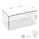 thumbnail image 1 of Caja de exhibición de acrílico de 1 paquete, 7.9x3.9x3.9 pulgadas/20x10x10cm Caja de exhibición clara de acrílico con base de madera negra [Blanco, Transparente], 1 of 6