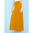 thumbnail image 3 of Made by Johnny Women's Fold-Over Maxi Skirt M MUSTARD, 3 of 6