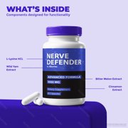 (3 Pack) Nerve Defender – Natural Daily Support Blend for Nerves, Memory & Focus |NerveDefender Easy-to-Take Capsules (180 Capsules)