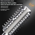 thumbnail image 2 of pitrice Electric Scale, Steel fish Scale Protective Cover, Profesonal Scale Scraper Seafood Sharp Blade, Fish Kitchens gray, 2 of 6