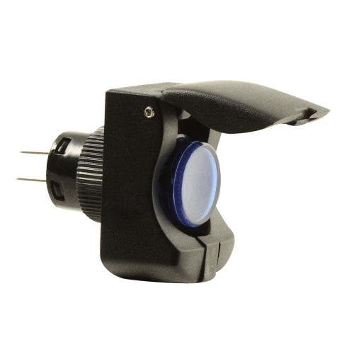 Pilot Automotive Safety Cover Push Button Switch With Blue LED (PL