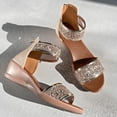 thumbnail image 6 of Mepaouo Women's Sequin Wedge Sandals Open Toe Zip Closure Platform Summer Party Dress Shoes Size 6-10, 6 of 9