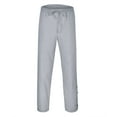 thumbnail image 3 of Rggeeun Mens Pants Fashion Casual Solid Color Breathable Pocket Elastic Pants Lightweight Yoga Trousers Fashion Loose Fit, 3 of 8