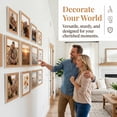 thumbnail image 4 of REGALWOVEN Resin Picture Frame with Glass, Vintage Wall Hanging & Tabletop Photo Frame for Certificate, Wedding, Gallery Wall Natural Wood Color 4" x 6", 4 of 6